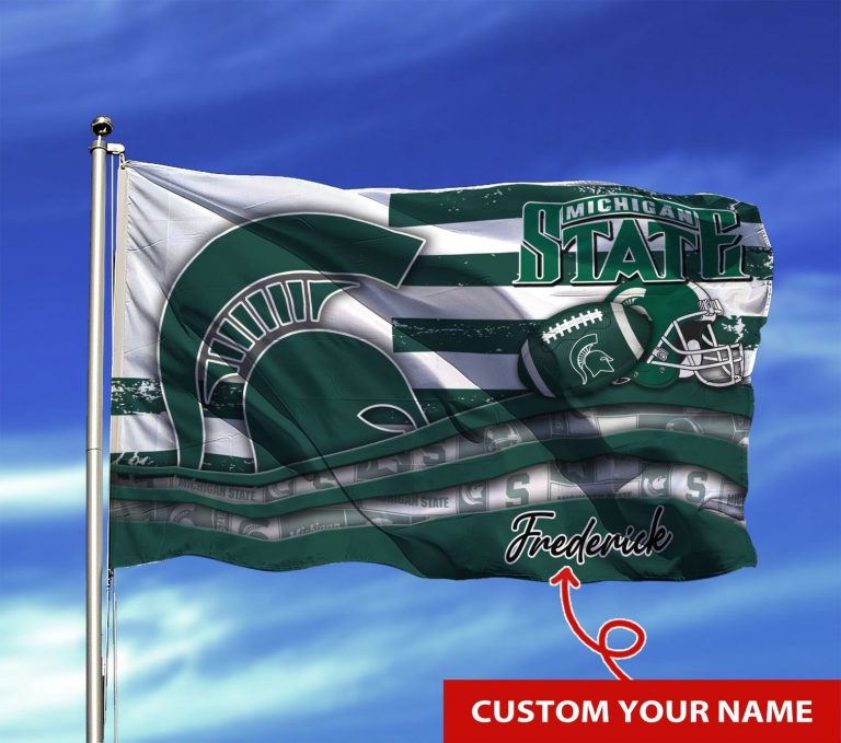 Personalized Michigan State Spartans NCAA custom flag 1
