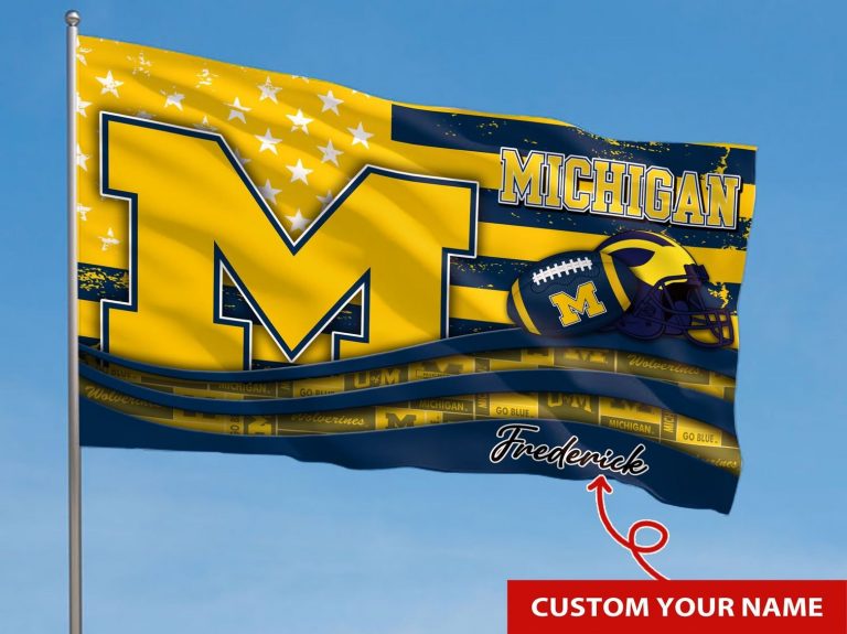 Personalized Michigan Wolverines NCAA custom flag 2