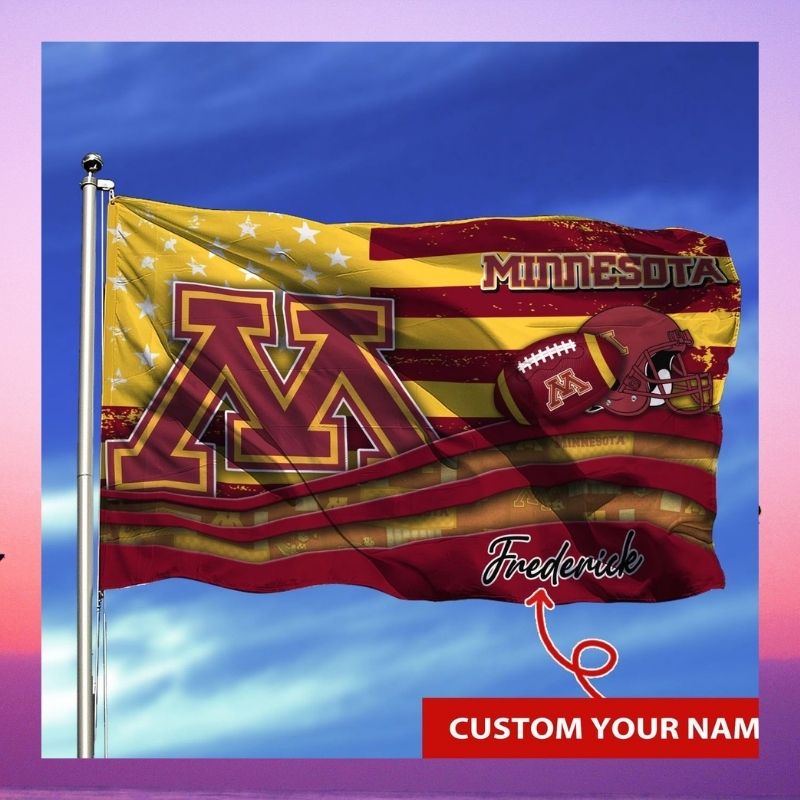 Personalized Minnesota Golden Gophers NCAA custom flag 3
