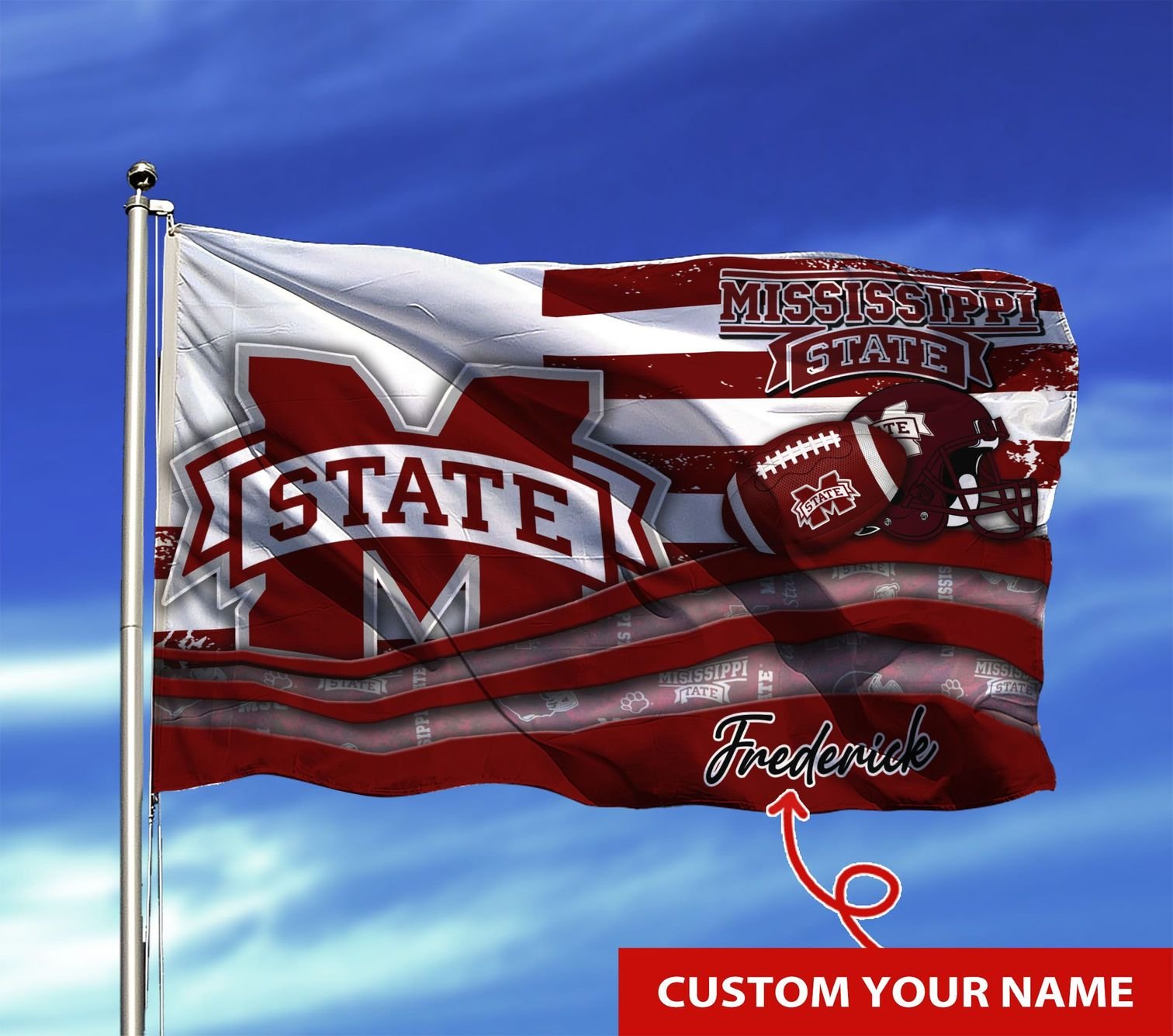 Personalized Mississippi State Bulldogs NCAA custom flag 1