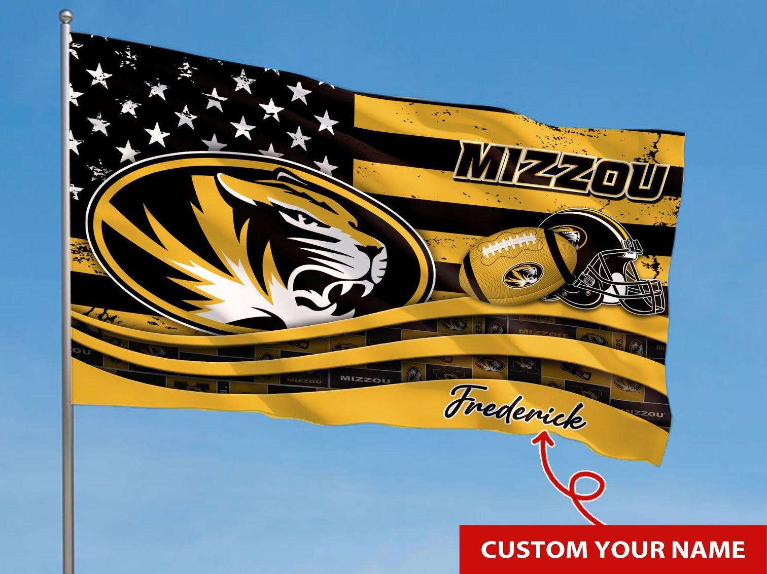 Personalized Missouri Tigers NCAA custom flag 2