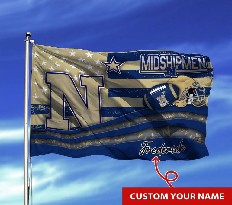Personalized Navy Midshipmen NCAA custom flag 1