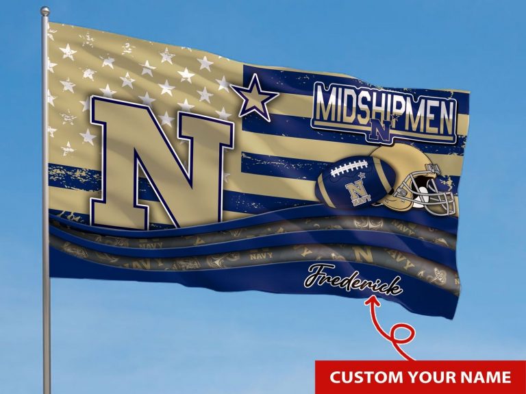 Personalized Navy Midshipmen NCAA custom flag 2