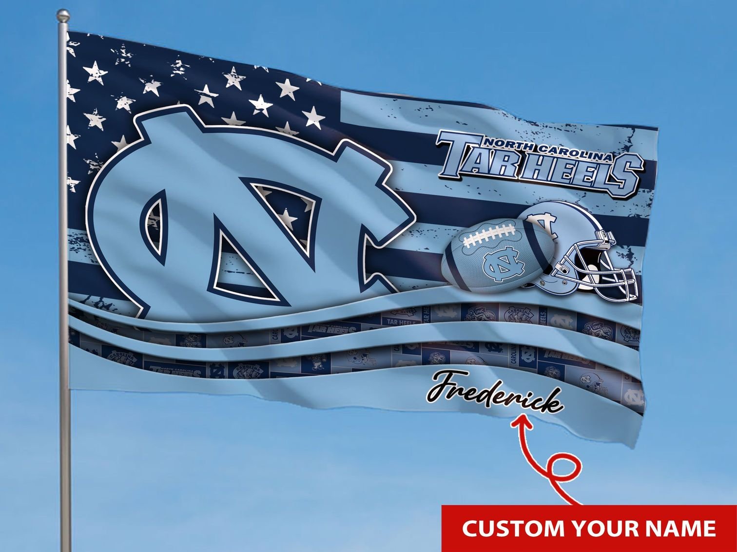 Personalized North Carolina Tar Heels NCAA custom flag 3 Personalized North Carolina Tar Heels NCAA custom flag 2