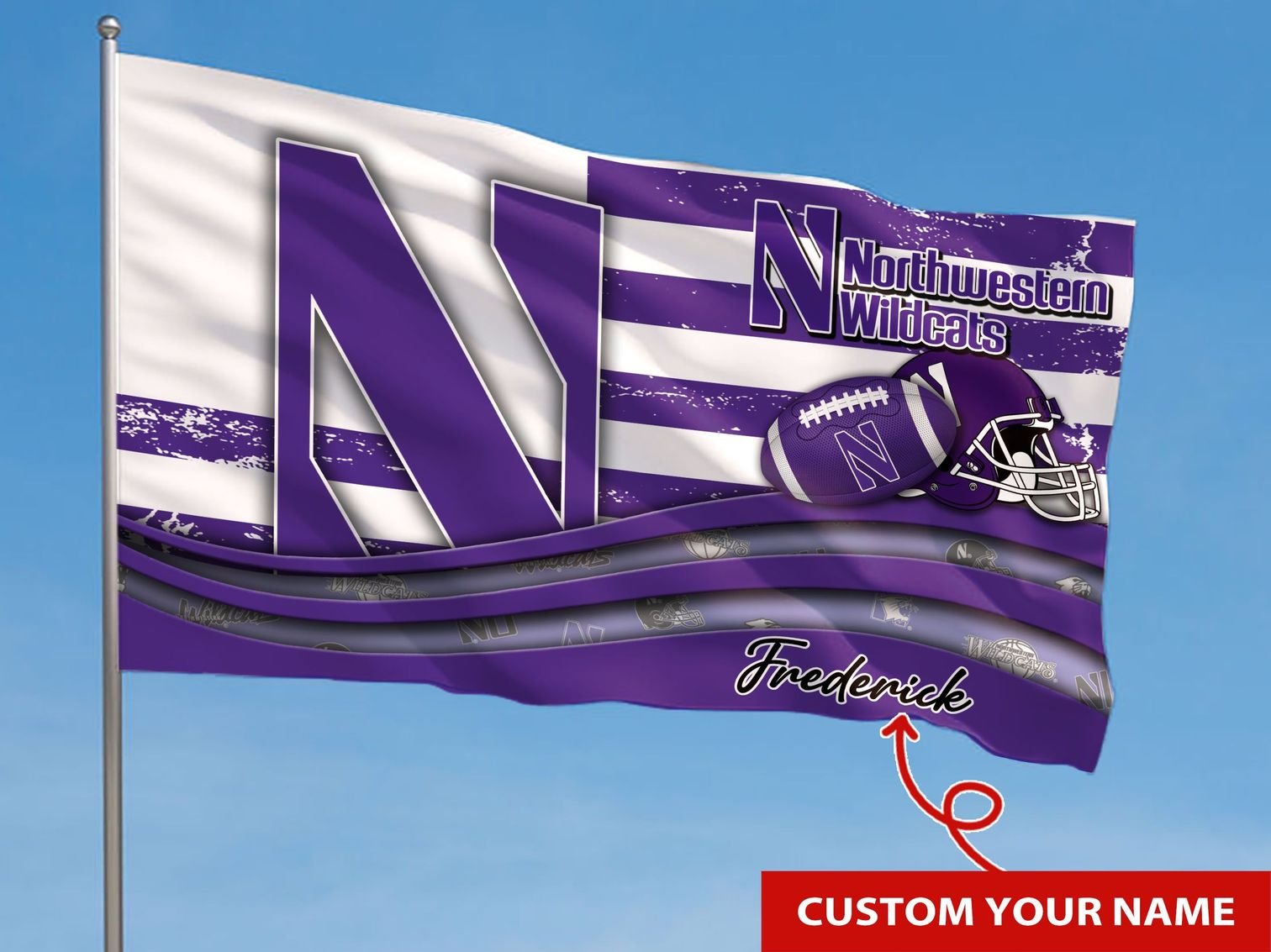 Personalized Northwestern Wildcats NCAA custom flag 2