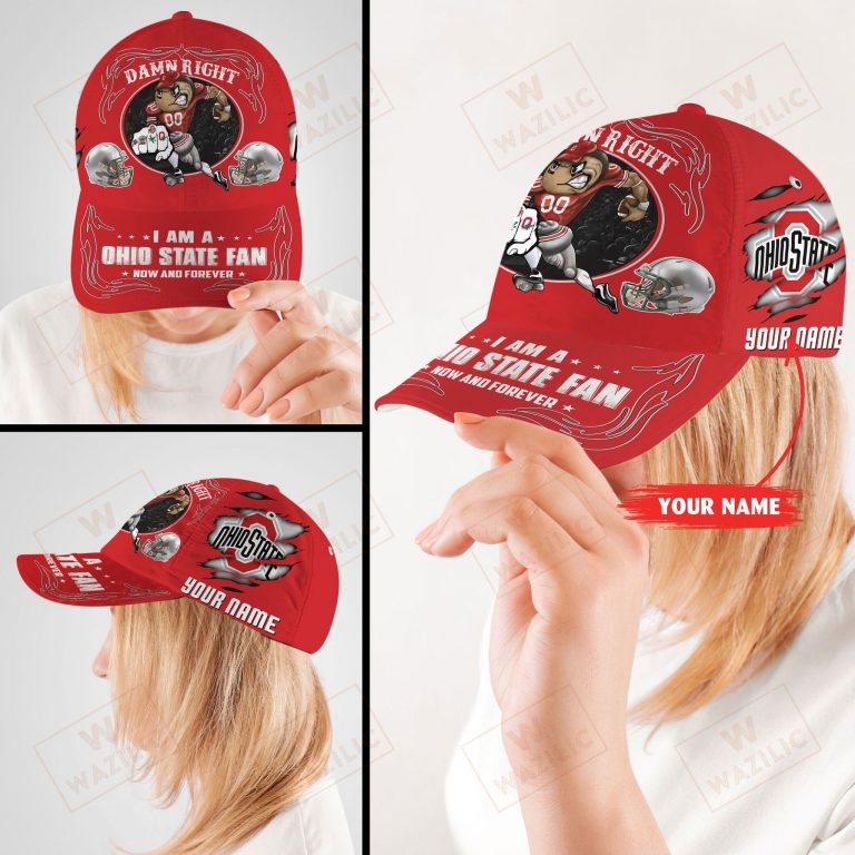Personalized Ohio State Buckeyes I am a Fan now and forever cap hat 1
