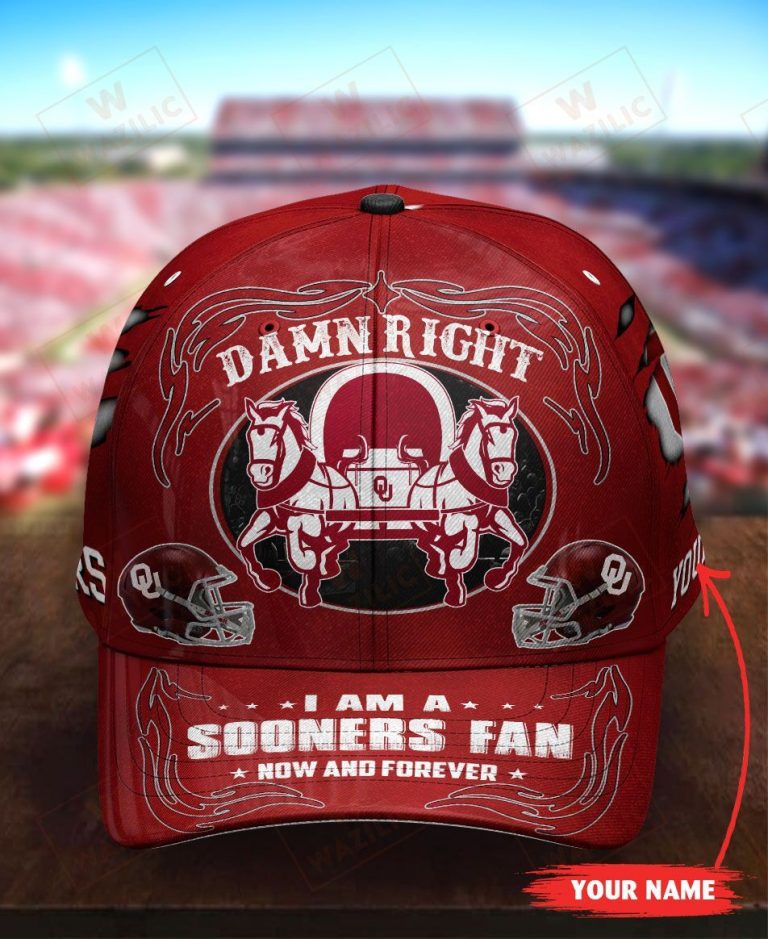 Personalized Oklahoma Sooners I am a Fan now and forever cap hat