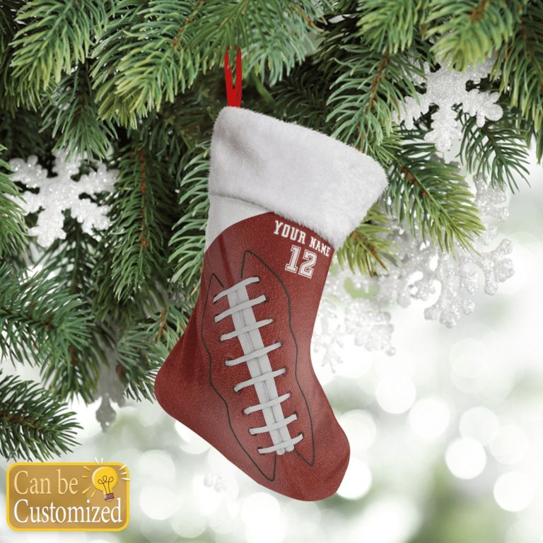 Personalized Realistic Football custom Christmas Stockings 3