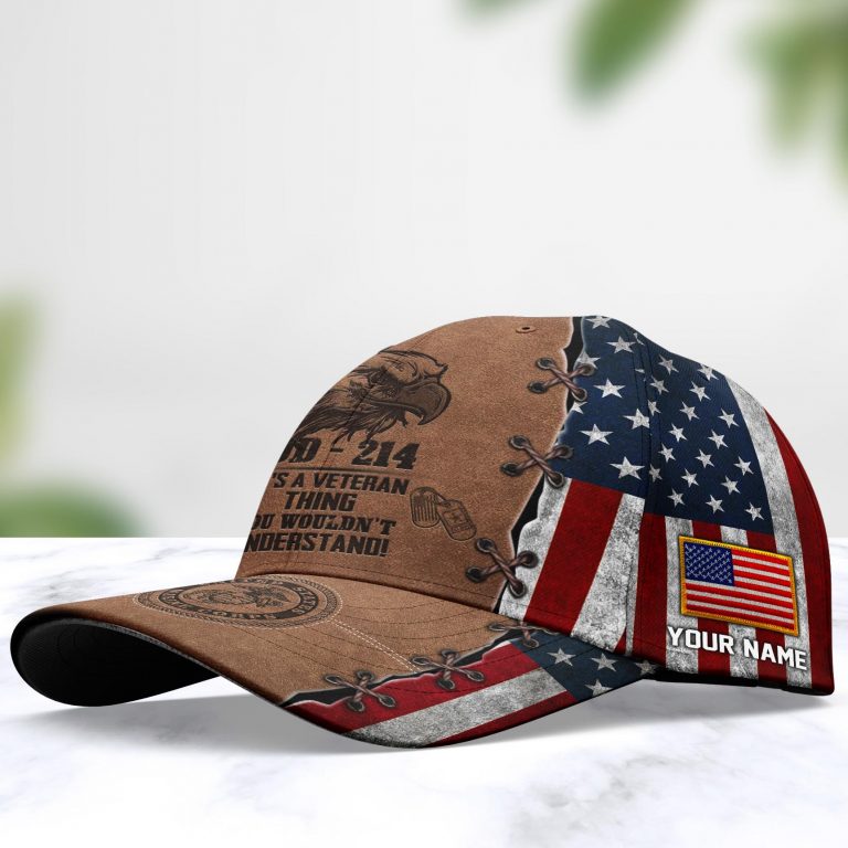 Personalized US Marine Corps American flag eagle Its A Veteran Thing You Wouldnt Understand cap 3