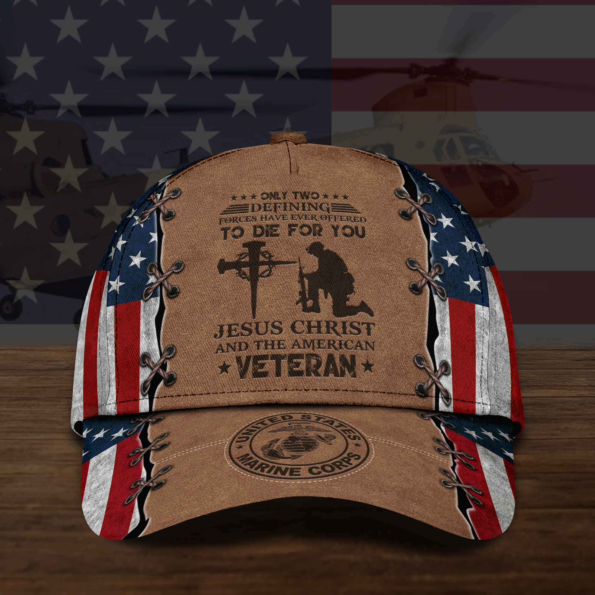Personalized US Marine Corps Jesus Christ And The American Veteran Cap 3 Personalized US Marine Corps Jesus Christ And The American Veteran Cap