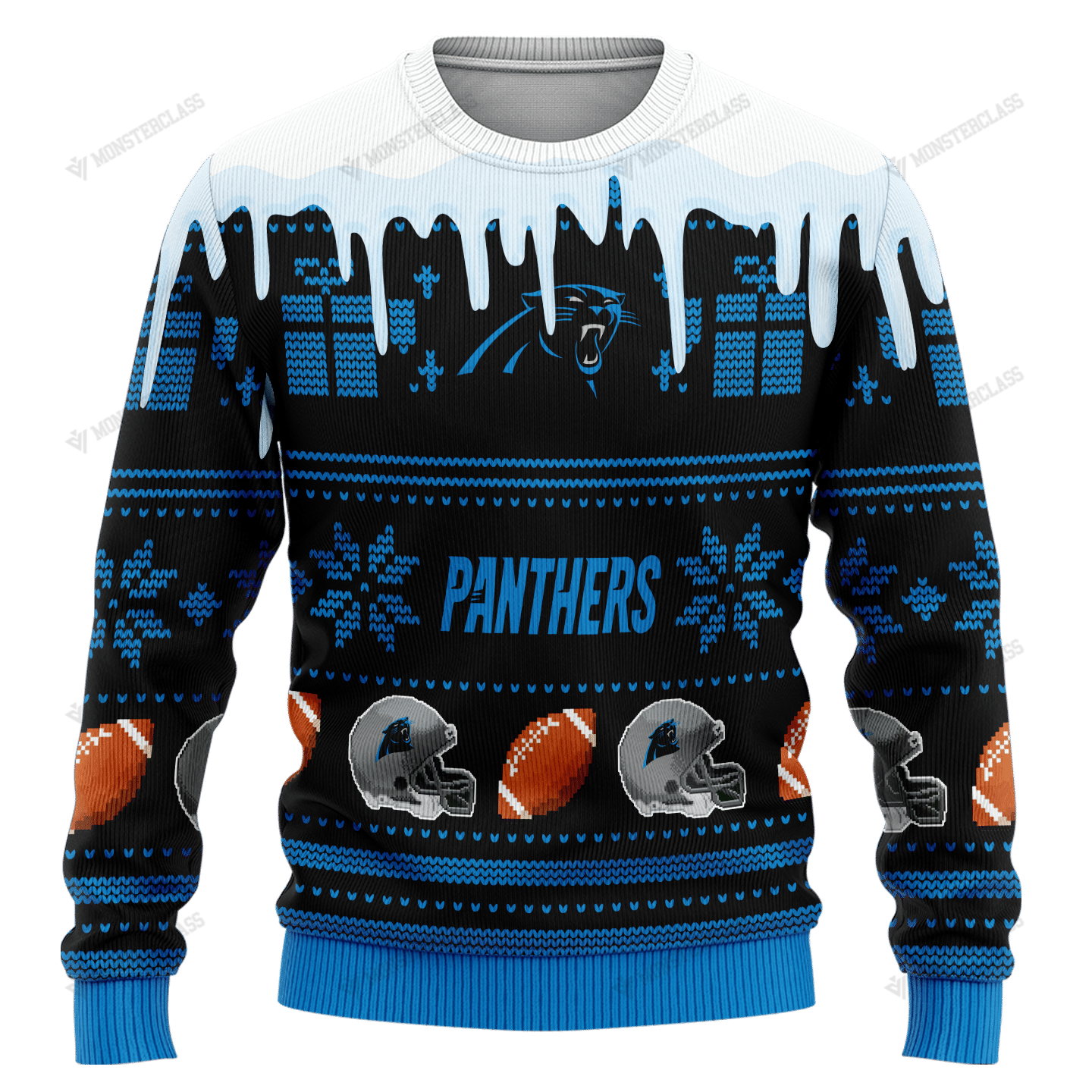 Personalized Carolina Panthers custom NFL Christmas Sweater 2 Personalized Carolina Panthers custom NFL Christmas Sweater 1