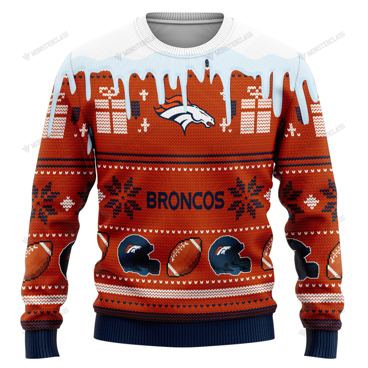 Personalized Denver Broncos custom NFL Christmas Sweater 2 Personalized Denver Broncos custom NFL Christmas Sweater 1