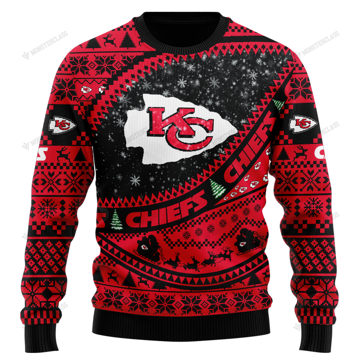 Personalized NFL Kansas City Chiefs Custom Red Sweater 1