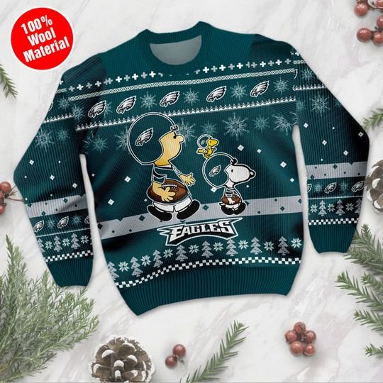 Philadelphia Eagles Peanuts Snoopy Ugly Sweater1