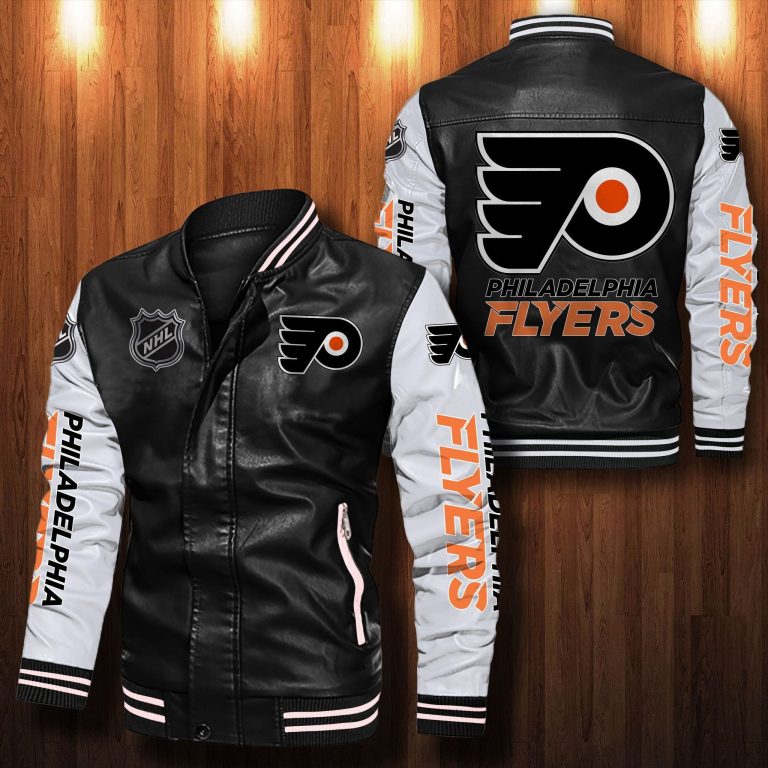 Philadelphia Flyers bomber leather jacket 1