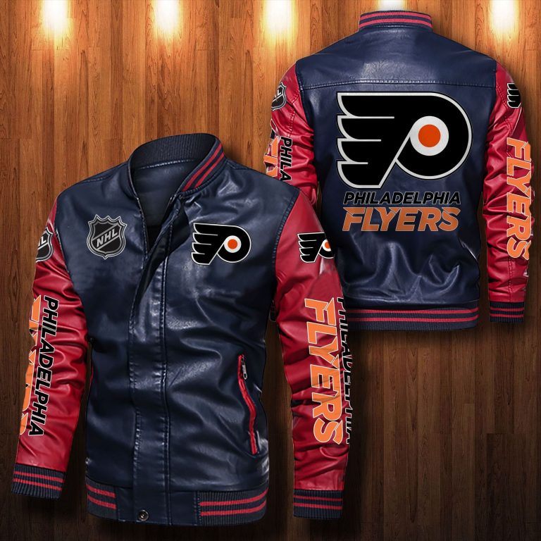 Philadelphia Flyers bomber leather jacket 2
