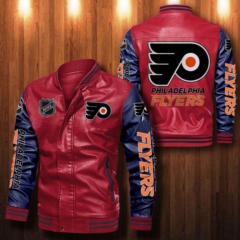 Philadelphia Flyers bomber leather jacket 3
