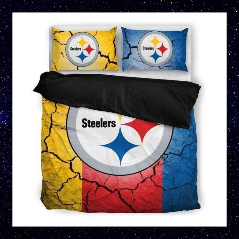 Pittsburgh Steelers quilt bedding set 3 Pittsburgh Steelers quilt bedding set 2