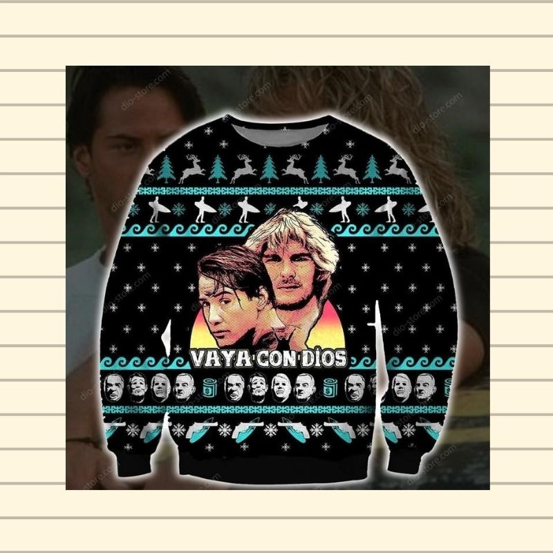Point Break Vaya con dios christmas knitted wool sweater 2 Point Break Vaya con dios christmas sweater 3