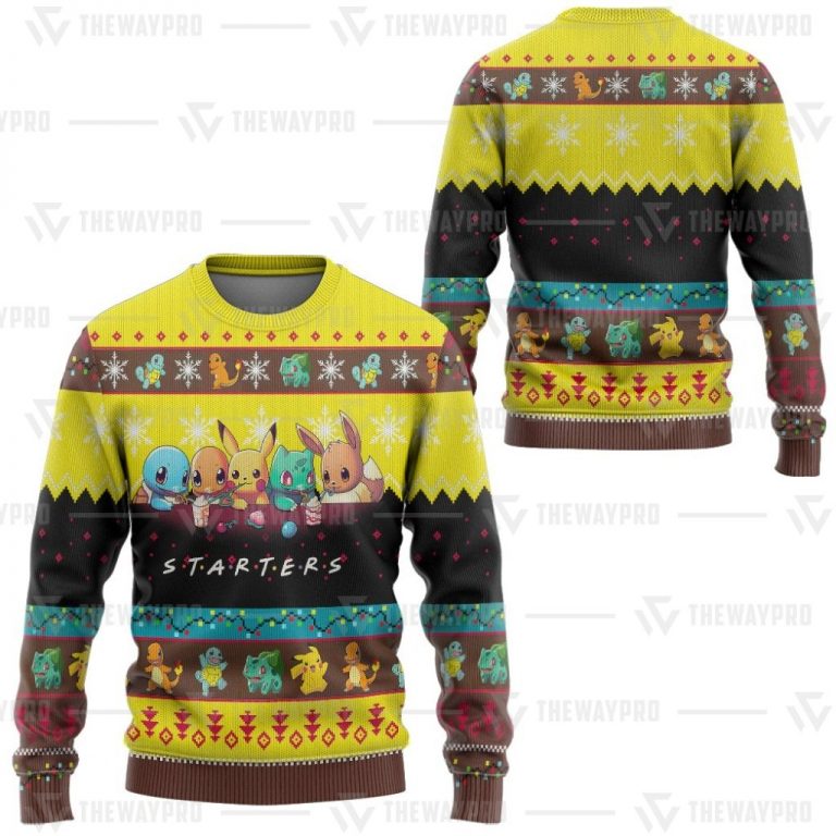 Pokemon Starters Friends TV sweater 1