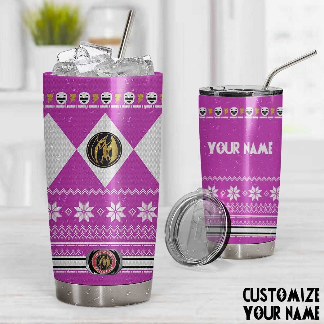 Power Ranger Pink Custom Name Tumbler3