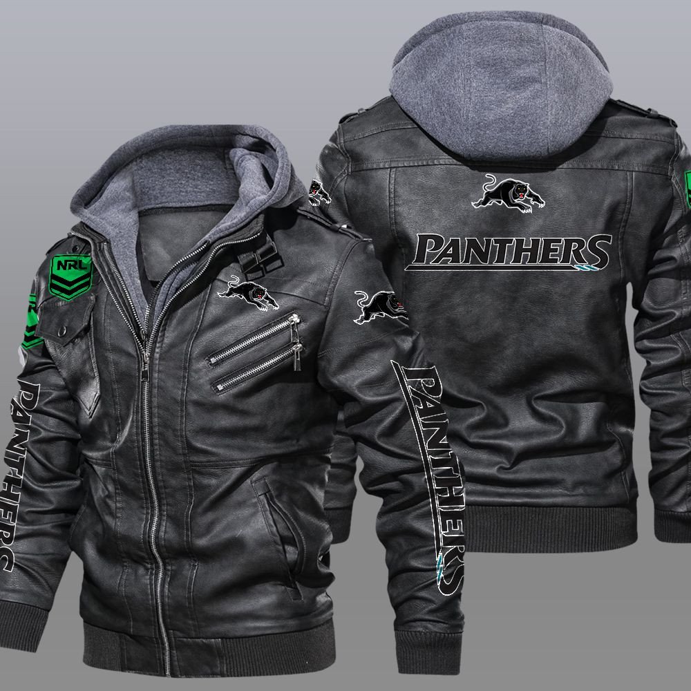 HOT Penrith Panthers NRL leather jacket word3