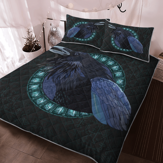Raven And Rune Viking Quilt Bedding Set1