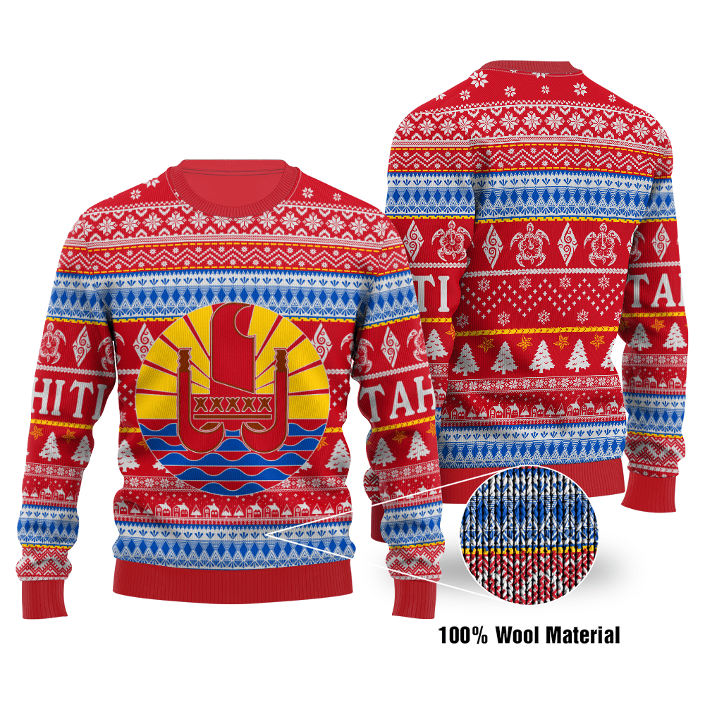 Tahiti Ugly Christmas Sweater word2