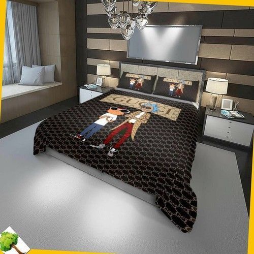 Rick and Morty Gucci bedding set 1