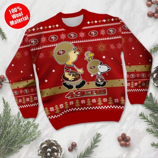 San Francisco 49ers Peanuts Snoopy Charlie Brown Ugly Sweater1