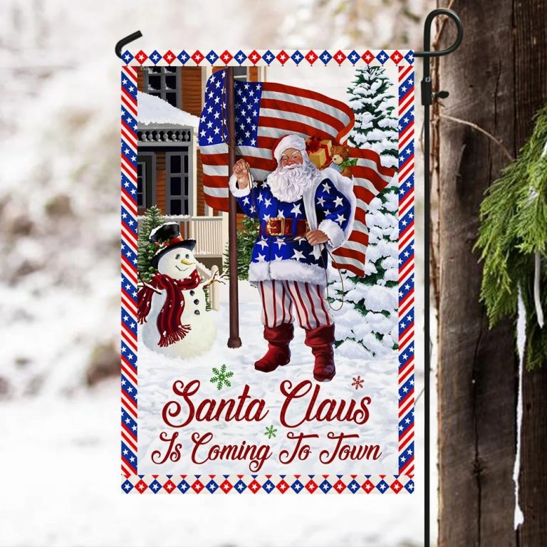 Santa Claus Is Coming To Town Christmas Flag 3 Santa Claus Is Coming To Town Christmas Flag 3
