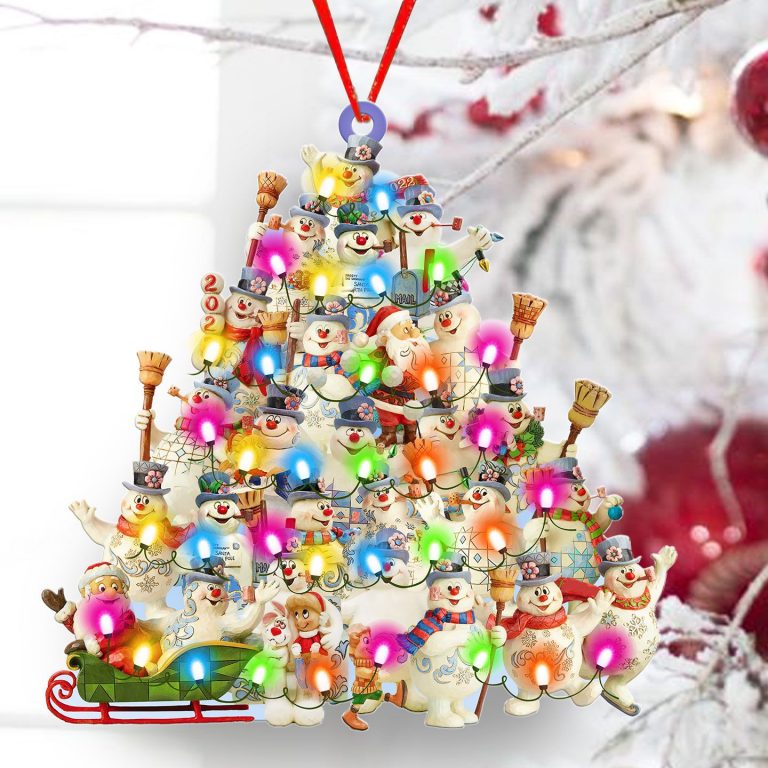 Santa Claus and Snowman Christmas tree hanging ornament