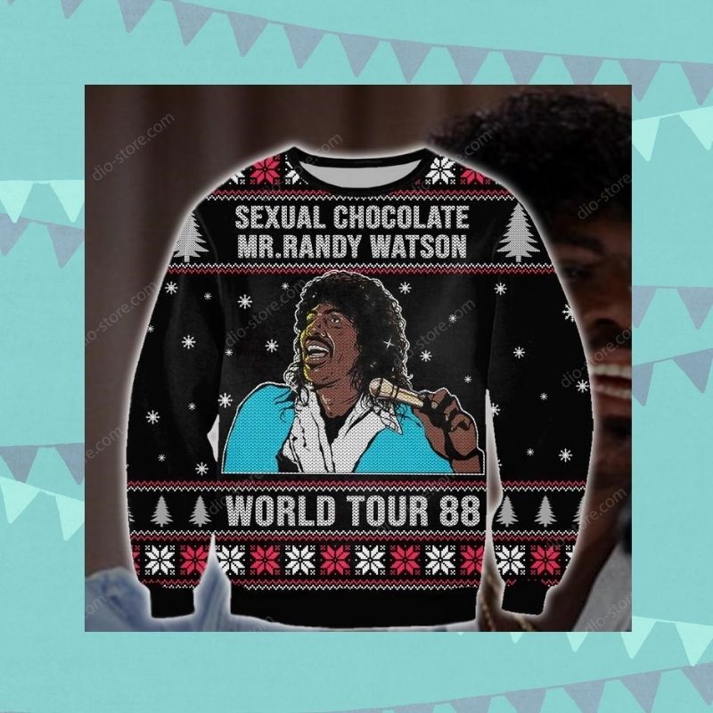 Sexual Chocolate Mr Randy Watson world tour 88 christmas knitted wool sweater 3 Sexual Chocolate Mr Randy Watson world tour 88 christmas sweater 2