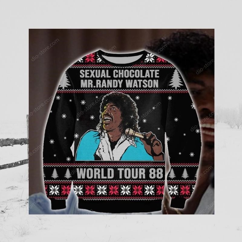 Sexual Chocolate Mr Randy Watson world tour 88 christmas knitted wool sweater 2 Sexual Chocolate Mr Randy Watson world tour 88 christmas sweater 3