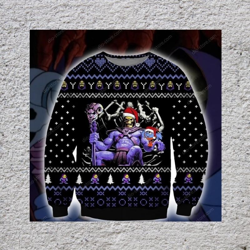 Skeletor christmas knitted wool sweater 2 Skeletor christmas sweater 3