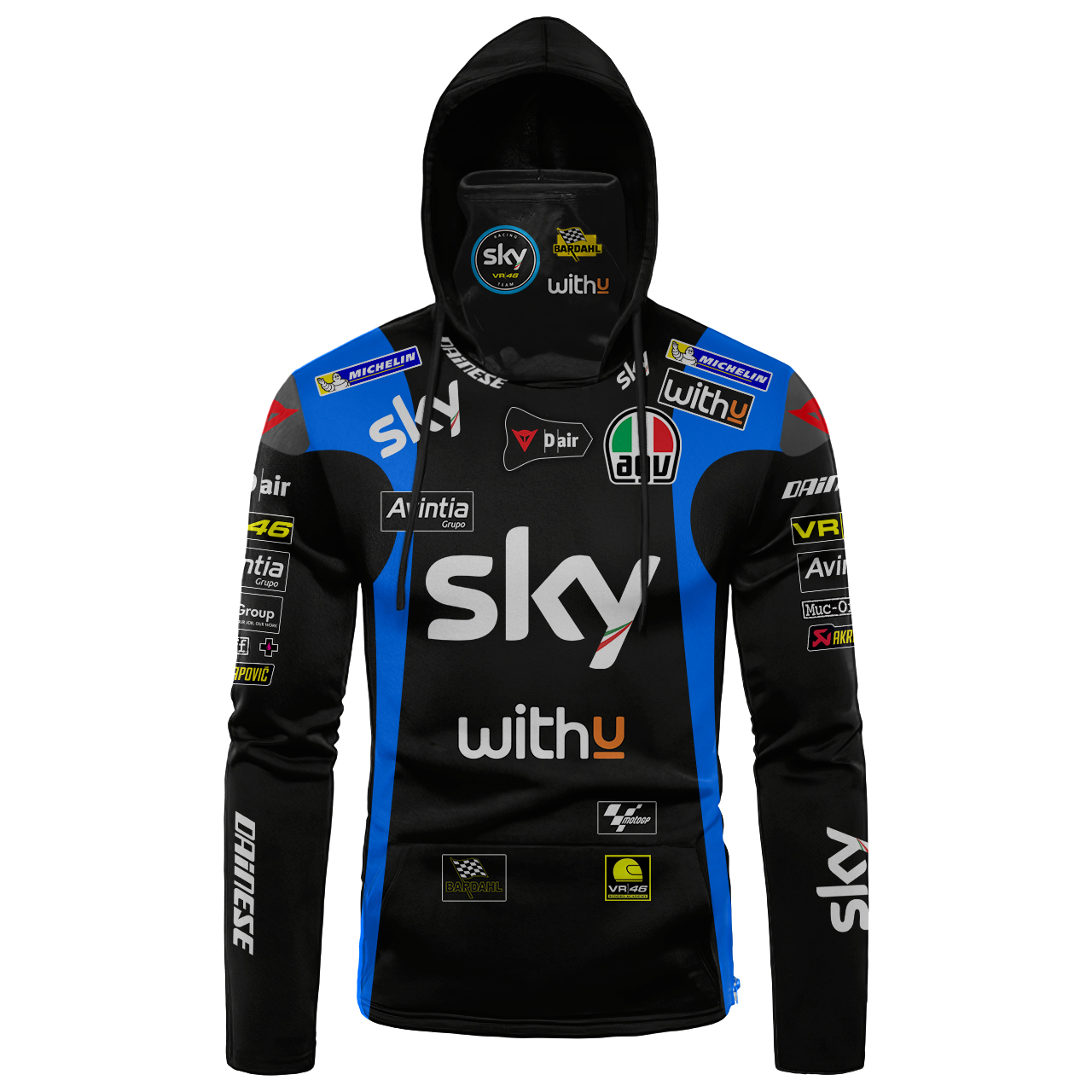 Sky Withu Dainese 3d hoodie mask 1