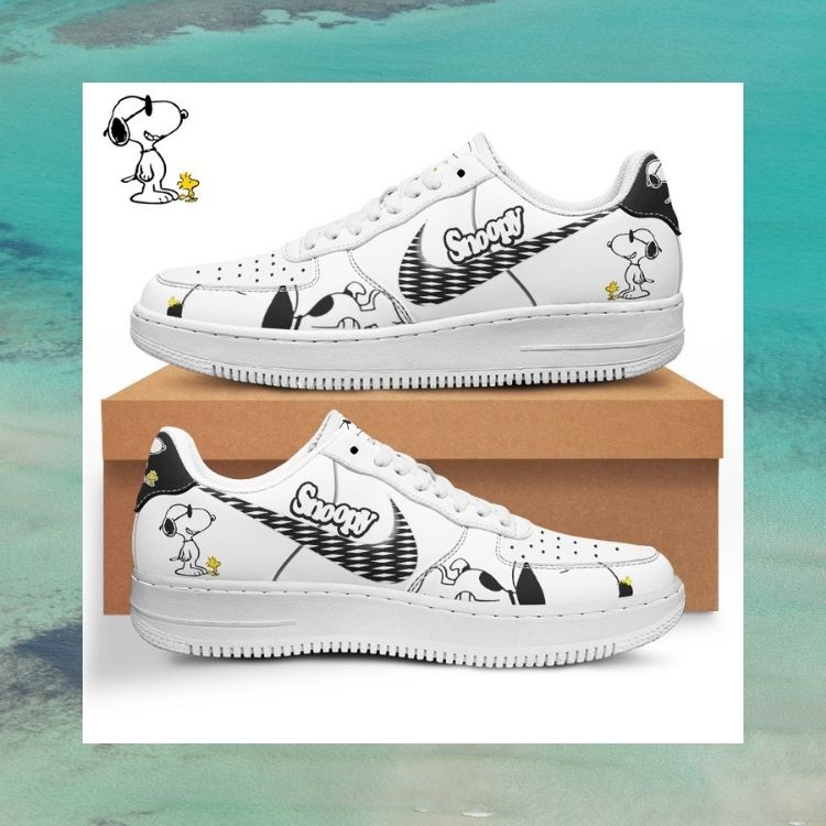 Snoopy White Air force 1 shoes 2 Snoopy White Air force 1 shoes 2