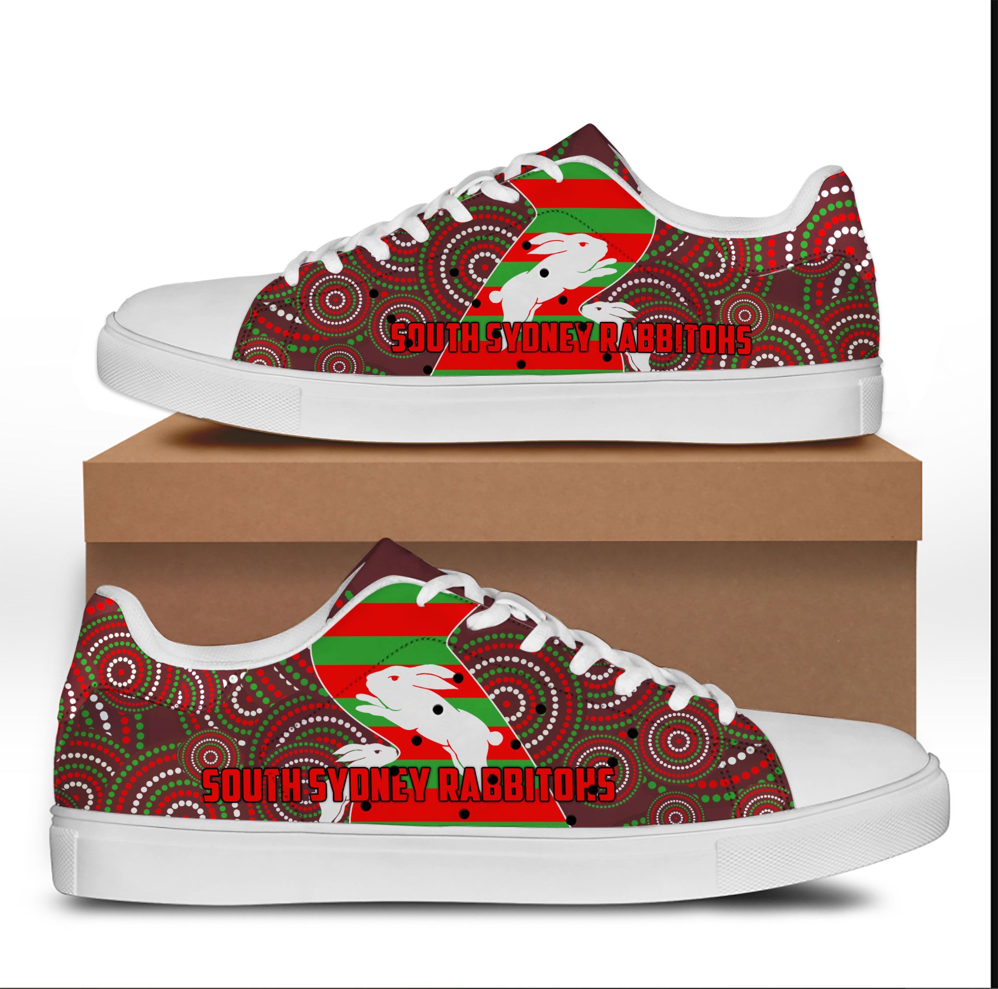 South Sydney Rabbitohs NRL Stan smith low top shoes word3
