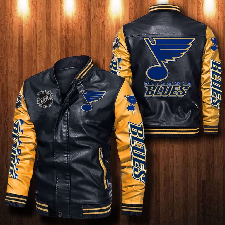 St Louis Blues bomber leather jacket 4