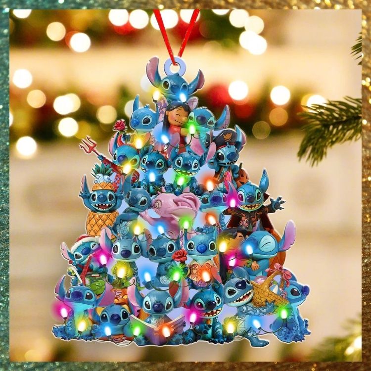 Stitch Christmas tree hanging ornament 3 Stitch Christmas tree hanging ornament 1