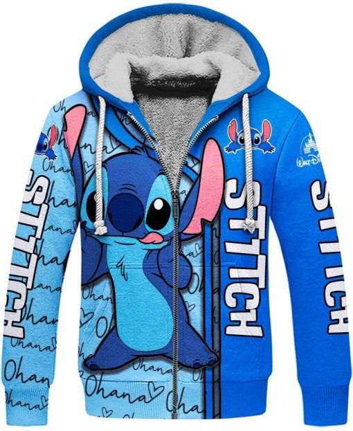 Stitch Ohana fleece 3d hoodie 3
