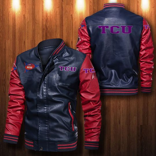 TCU Horned Frogs Leather bomber Jacket 1
