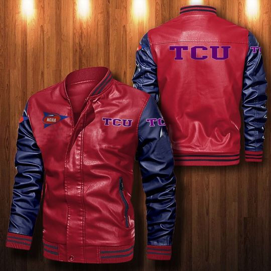 TCU Horned Frogs Leather bomber Jacket 2