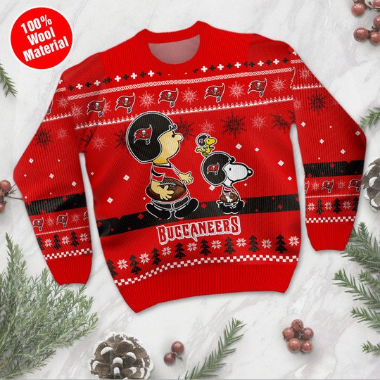 Tampa Bay Buccaneers Peanuts Snoopy Ugly Sweater1