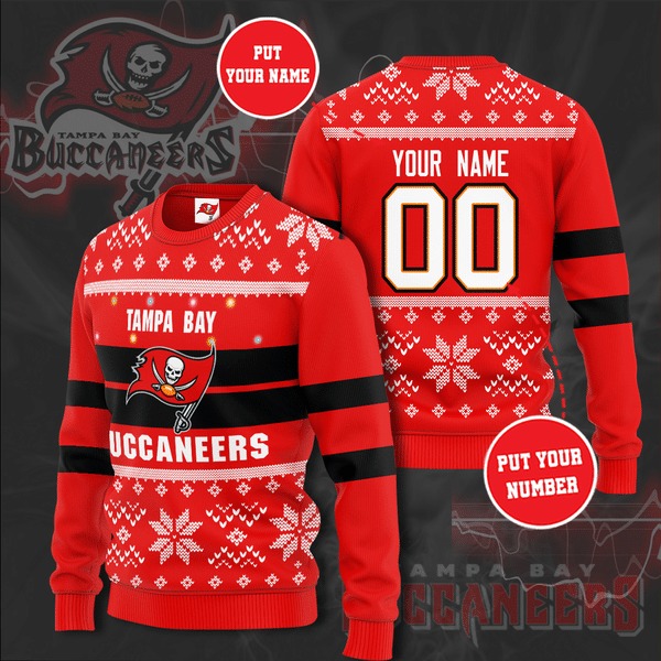 Tampa Bay Buccaneers Personalized Custom Christmas Sweater