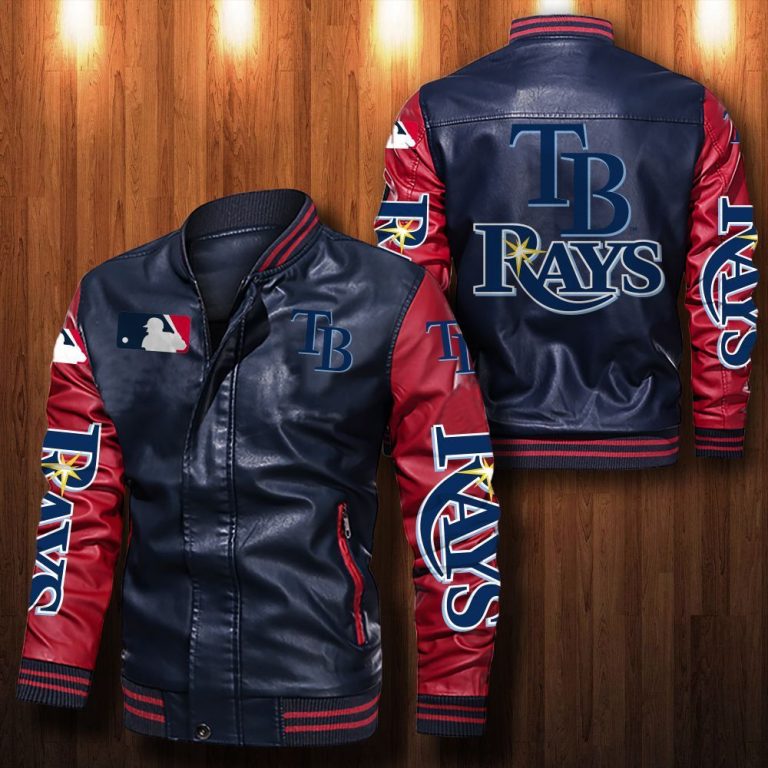 Tampa Bay Rays bomber leather jacket 1