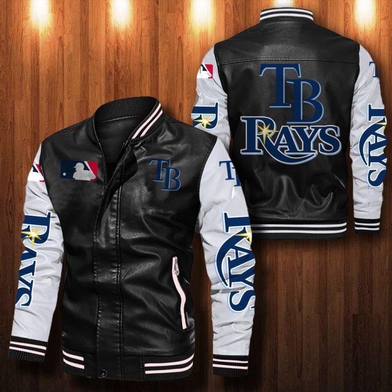 Tampa Bay Rays bomber leather jacket 2