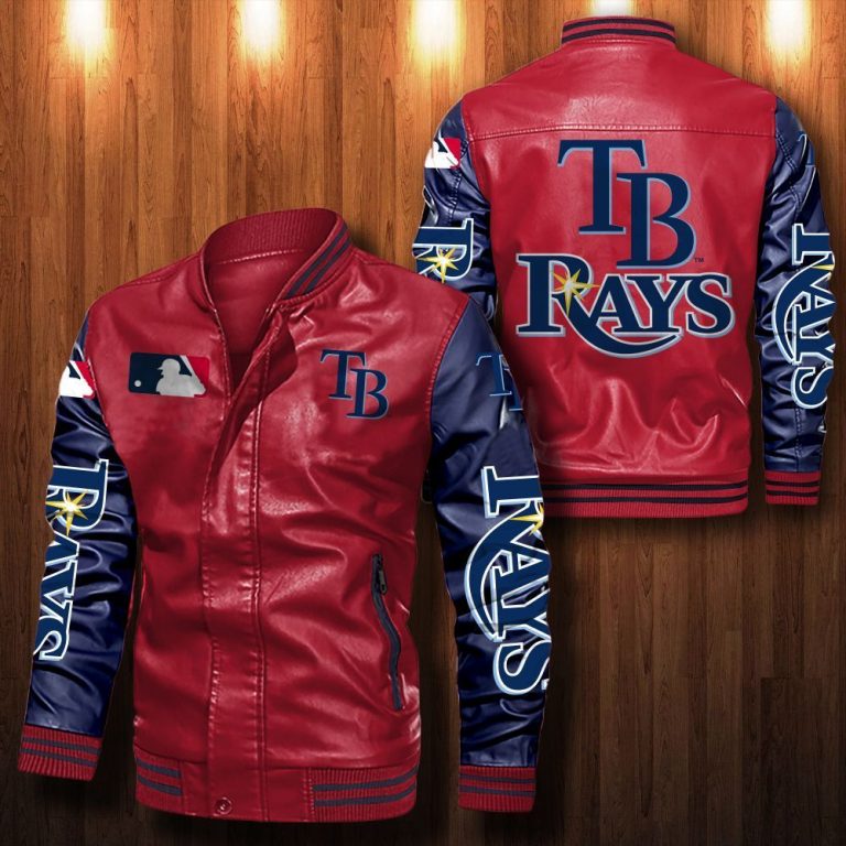 Tampa Bay Rays bomber leather jacket 3