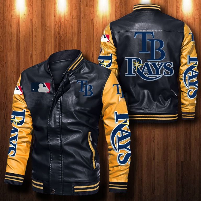 Tampa Bay Rays bomber leather jacket 4