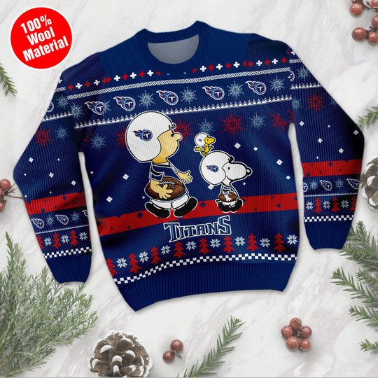 Tennessee Titans Peanuts Snoopy Ugly Sweater1